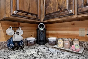Brew the perfect cup of coffee - medium roast or decaf. Enjoy warm cocoa with a topping of sweetness