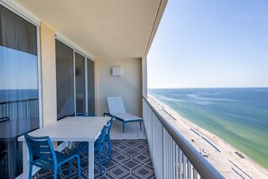 Gulf front private balcony