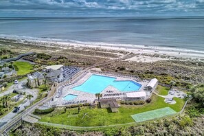 Aerial of Pool and Ocean