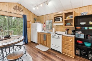 Indoors, Hardwood, Stained Wood, Refrigerator, Kitchen