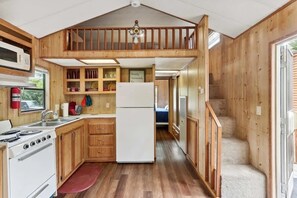 Indoors, Refrigerator, Hardwood, Stained Wood, Sink