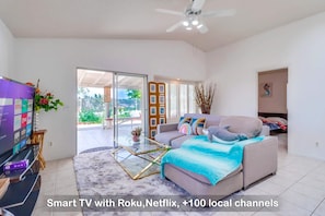 Enjoy endless streaming on the Smart TV with Roku, Netlfix & +100 local channels