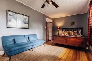 bedroom 1 has a very comfortable queen bed, an additional sofa bed.