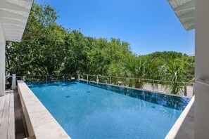 Private infinity pool with endless outdoor relaxing space