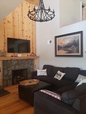 Cozy fireplace