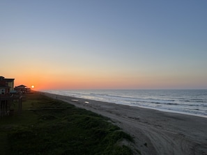 Sunrise, towards the east. So many pelicans & other birds enjoy this view too
