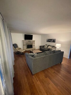 Living Room with Smart TV featuring Amazon Fire Stick 