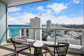 "The view is EVERYTHING! I've stayed at The Fontainebleau before but this has to be my favorite view. You can see the ocean, the bay, downtown... ALL OF IT. The room was very clean and the amenities are unmatched. I will definitely stay here again!" -Arlonda H.