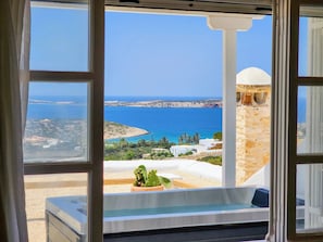 Luxury Paros Suite | Suite Orchid | Exclusive Suite with Furnished Stone Terrace and Jacuzzi | Agia Irini