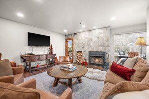 Gas Fireplace Perfect for cold ski days