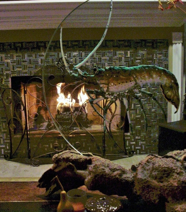Cozy up to a fire with Larry the Lobster