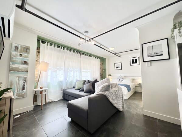 Living Room and Bed