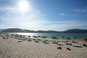 Beach nearby, white sand