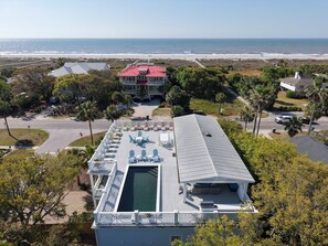 Aerial view of 3407 Palm Blvd, Isle of Palms, SC | IOP Escapes