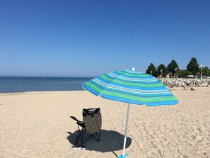 Sheboygan's "North Beach" is just 500 feet from our front door and can easily be viewed from the front porch.