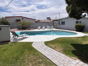 Enjoy the refreshing, private pool! Relax in 1 of 3 sitting areas by the pool!