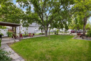 Large fenced yard (front and back)