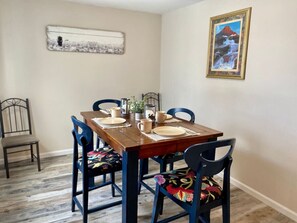 Dining space - set for four