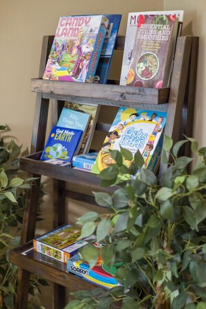 Books, games, and other supplies
