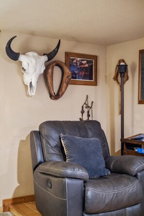 Western decor throughout the Old West Den