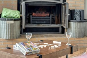 Enjoy playing games, sitting by the fire!