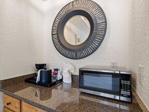 Coffee Maker, Microwave, and Mini Fridge