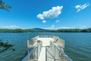 Stunning views from the private sun deck & boat dock