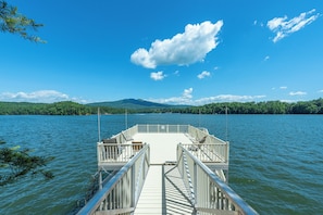 Stunning views from the private sun deck & boat dock