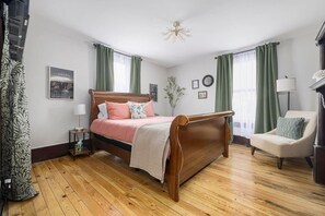 A cozy bedroom designed for comfort and relaxation.