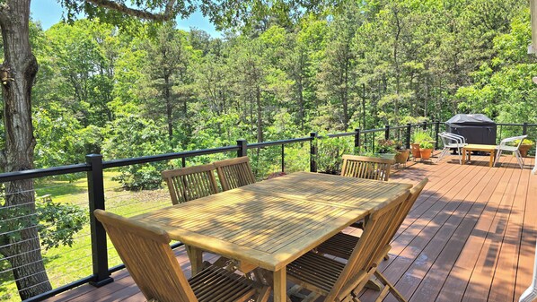 Wonderful view of backyard and surrounding woods