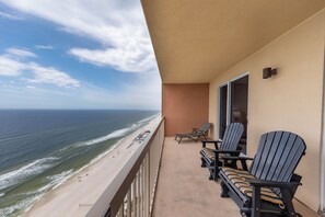 Gulf front private balcony