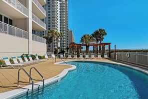 Go for a swim in the beach side pool