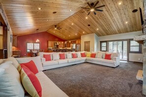 Large white comfy couch