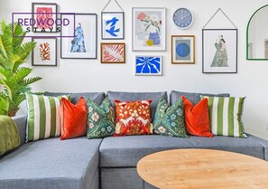 COMFORTABLE AND LARGE COUCH
