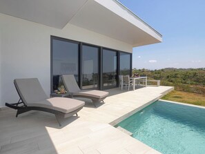 Terrace and lounge chairs