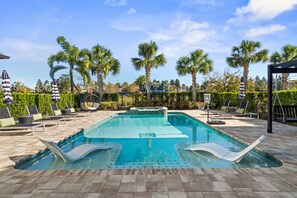Take a morning lap or simply swim all day in your large private pool and spa