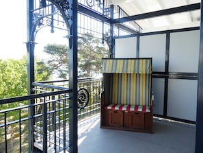 Balkon mit Blick auf die Ostsee