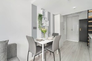 Living area with a kitchenette