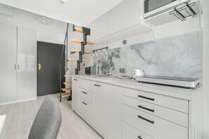 Kitchenette with a toaster
