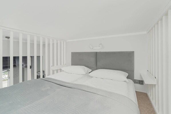 Mezzanine with a double bed