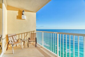Gulf front private balcony.
