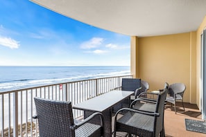 Gulf front private balcony.