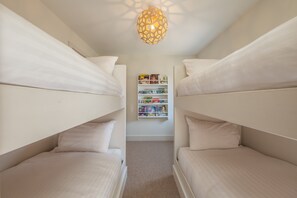 Monterey House, Thornham: Bedroom four with bunk beds
