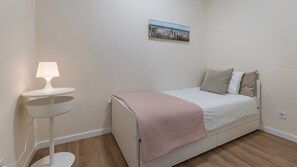 Our bedroom #2 with two single beds, one of which is in a drawer below the other. #bedroom #cozy #portugal