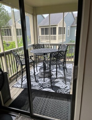 Closed in porch off living space