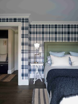 One of four stunning bedrooms with designer touches