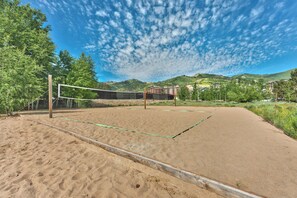 Community sand volleyball court