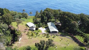 Overhead shot of the property. Owners live in small house on the left.