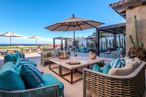 Outdoor Seating with views of Quivira