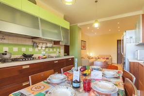 Kitchen and dining area